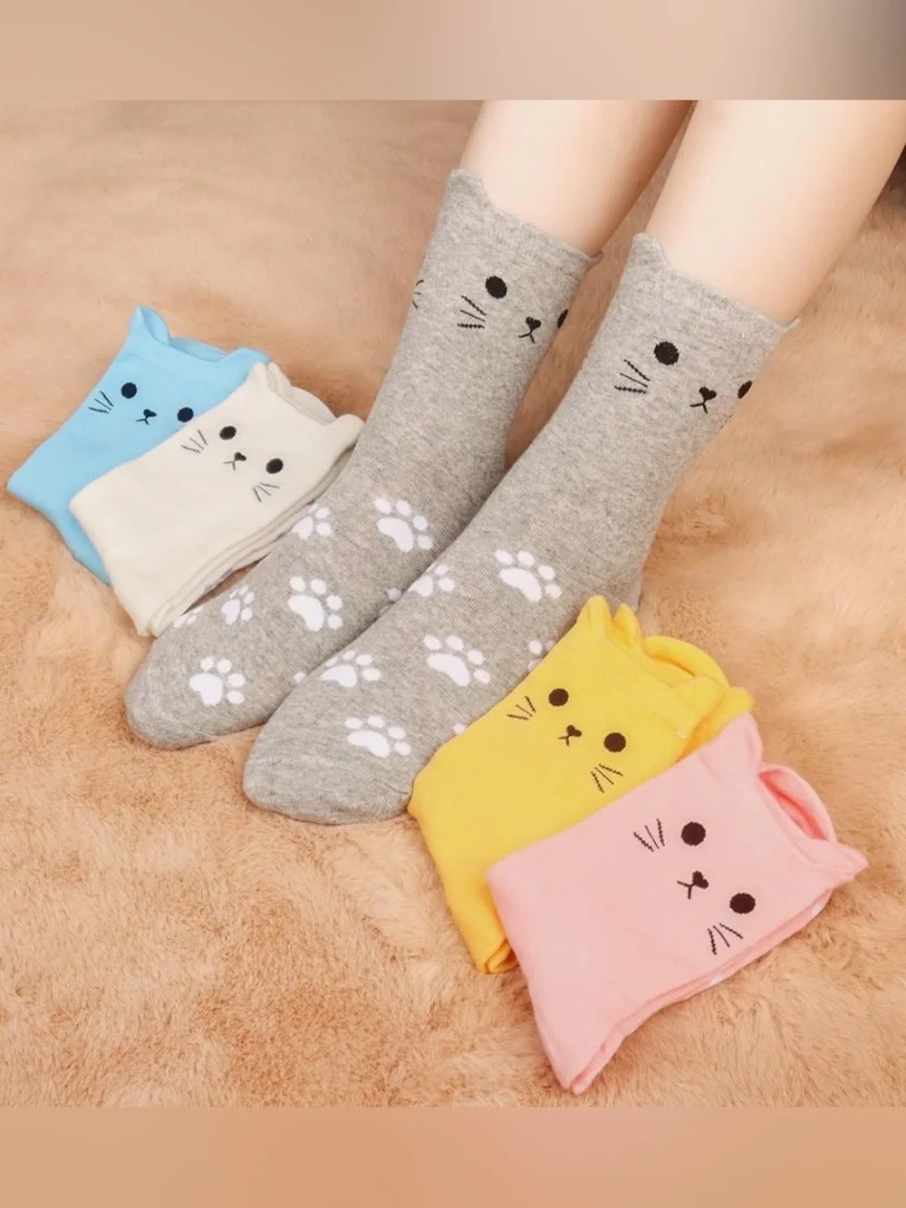 Cat Socks 5 Pairs